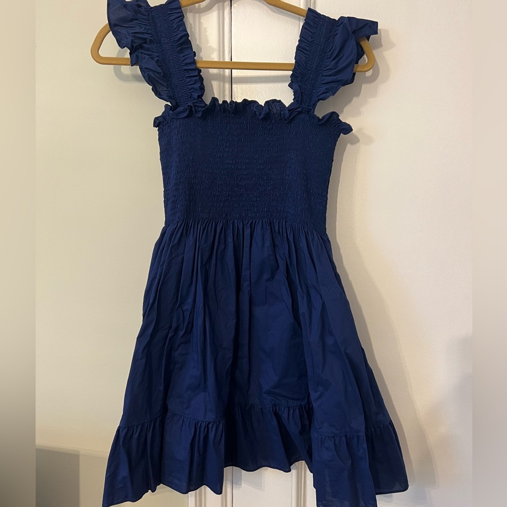 Hill House Elizabeth Nap Dress in Navy cotton